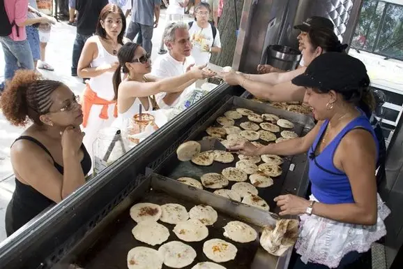 El Olomega won over the judges with their griddled pupusas